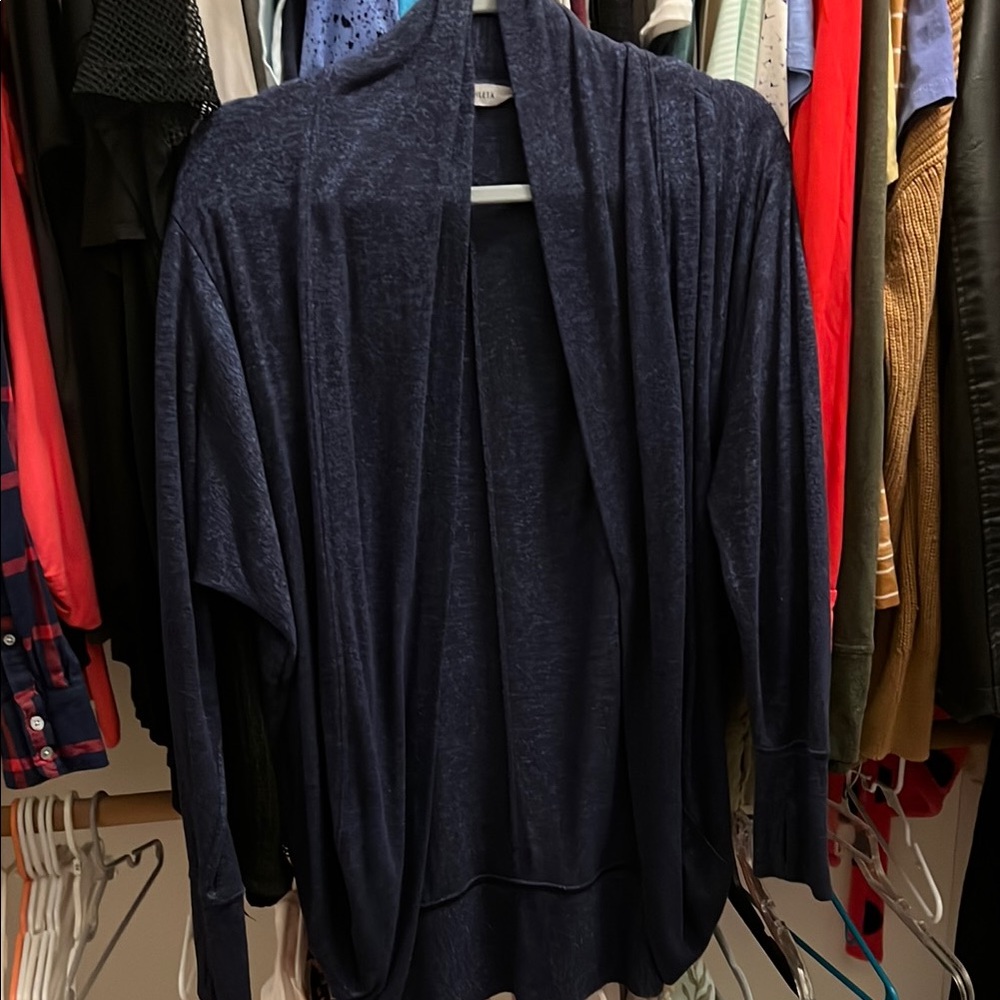 Navy Blue Open Cardigan
